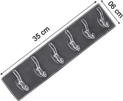 Self-Adhesive Wall Hanger with 6 Hooks