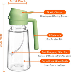 2-in-1 Oil Dispenser & Sprayer Bottle for Kitchen