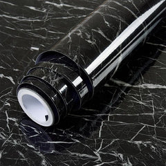 Self Adhesive Black Marble Wallpaper Roll