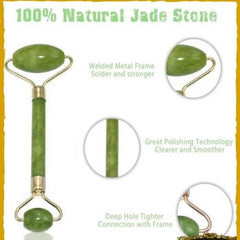 Jade Face Roller and Gua Sha Stone Set