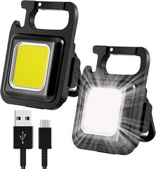 COB LED Rechargeable Keychain Flashlight 800 Lumens