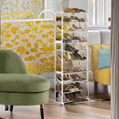 10-Tier Tall Shoe Rack Storage Organizer