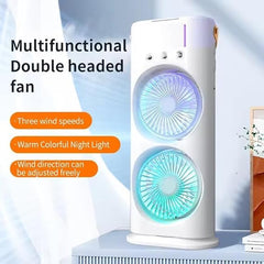 Portable Air Cooler Mini Fan with 3 Mist Spray Modes