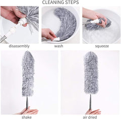 Flexible Fan Cleaning Duster with Long Extendable Rod