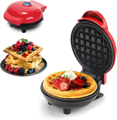 Mini Waffle Maker with Non-Stick Cooking Plates