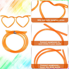 Crazy Glasses Drinking Straws for Kids & Adults