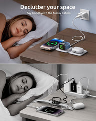 3-in-1 Wireless Charging Station with Magnetic Stand