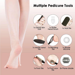 Electric Pedicure Foot File Callus Remover Rechargeable Foot Scrubber